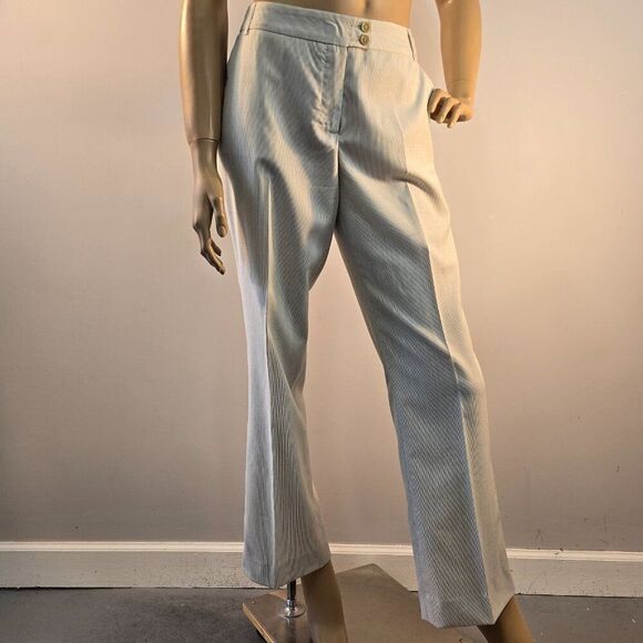 Etro Milano Pant Trousers Pin Stripe Straight Leg Made In Italy Womens Sz 44 IT - Picture 6 of 12